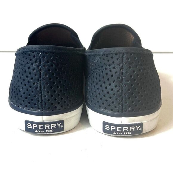 Sperry Top-Sider Womens 9.5M Sneakers Boat Shoe Blue Leather Slip On Memory Foam - Picture 10 of 12
